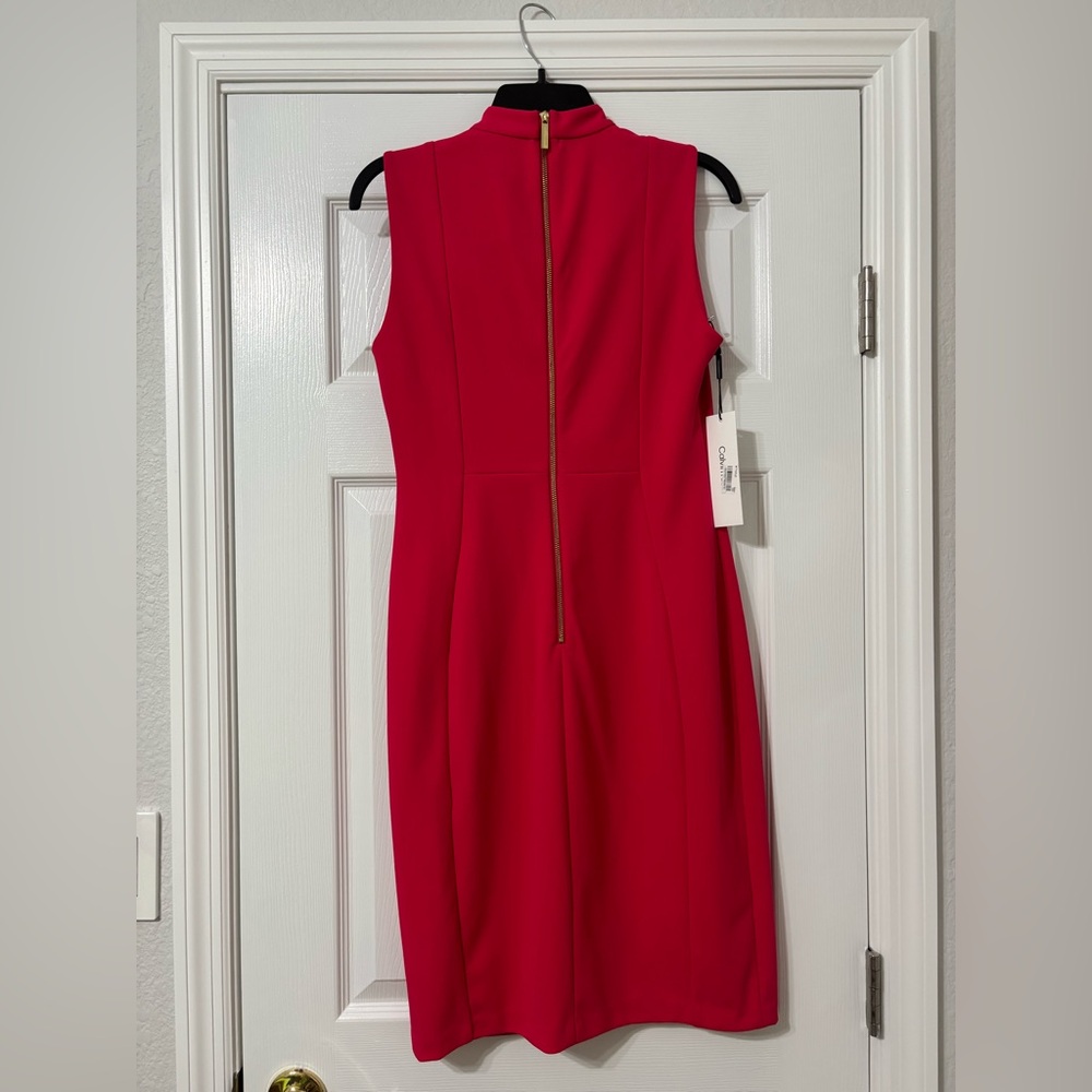 Nwt/nwot Calvin Klein Vibrant Pink Dress - Picture 7 of 8